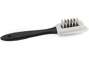 ULTNICE Wildleder Schuhbürste mit Messing zur Reinigung von Nubuk-, Velours-, Wildleder oder Rauleder