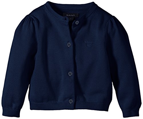 Gant Baby Girls 0-24m 783606 Cotton Cardigan, Blue (evening Blue 433), 3 Years (Manufacturer Size: 98/36 Months)