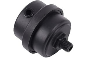 SAGASAVE 2 pezzi di plastica nera compressore d'aria filtro di aspirazione durevole silenziatore del suono come accessori compressore filtri filettatura 1/4 "PT 12 mm