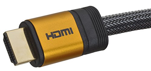 1 Meter High End & Highspeed HDMI Kabel 2.0/1.4a mit vergoldeten Steckern und einem Nylon/Alu Geflecht, blanken Kupferleitern (Unterstütz: Full-HD, 3D, Ultra-HD 4K, Ethernet, Audio Return) by aricona - 4