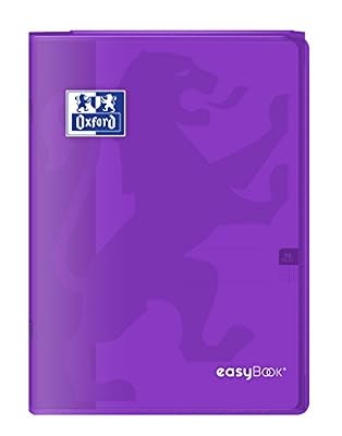 Oxford 400100011 EasyBook Cahier agrafé A4 96 pages 90 g grands carreaux seyès Violet