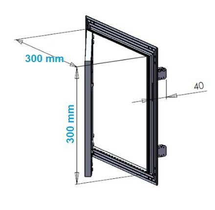 Revisionsklappe GK-Einlage 300 x 300 mm Gipskarton 12,5 mm KRAL10 Revisionstür Revision Wartungstür 30 x 30 cm Wartung Reinigungsklappe Wartungsöffnung mit Aluminium-Rahmen Feuchtraumgeeignet grün Trockenbau - 8
