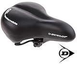 Der Dunlop Tourensattel sorgt mit Geleinlagen für eine optimale Polsterung im Bereich der empfindlichen Gesäßpartien. Stöße werden in Verbindung mit hochwertiger Polsterung und 2 Stahlfedern aufgefangen und wirksam minimiert.