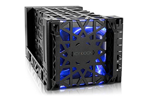 Icy Dock Black Vortex MB174U3S-4SB unidad de disco multiple Escritorio Negro - Unidad de disco múltiple (Unidad de disco duro, Unidad de disco duro, 3.5