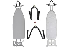 AUXPhome Ironing Board Hanger Wall Mount Ironing Board Holder Organizer Wall Rack Iron Board Caddy, Adjustable Rack Great for Laundry Rooms Storage Rack Hanging Shelf Hanger - Hold up to 50LB.