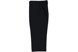 YAHOMI® Uniforme escolar para niños y niños, cintura media elástica, pantalones de teflón, dos bolsillos laterales, parte delantera plana (edad 2-12 años)