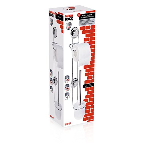 Tatkraft 4742943011885 Toilettenpapier-/bürstenhalter, Stahl verchromt, silber, 49 x 15.2 x 12.4 cm - 3