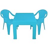 Die gute Verarbeitung macht diese kinderfreundliche Sitzgruppe zum idealen Wohnaccessoire für Kinderzimmer, Terrasse oder Garten