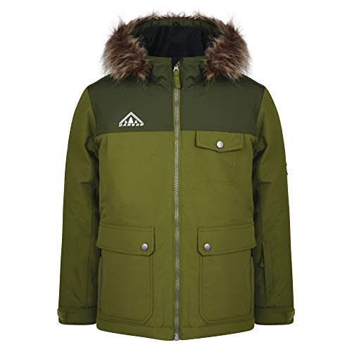 Dare 2b Children's Reckless and Breathable Faux Fur Hooded Kids Ski Waterproof Insulated Jacket