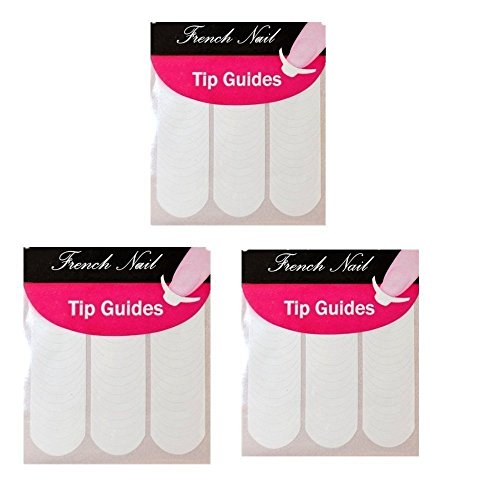 Prochive 10 X Pack of 48 Beauty French Manicure Tip Nail Guides Stickers Tips DIY Stencil Nail Art Line Guides