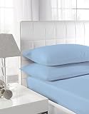 Single Sky Blue 16"/40CM Extra Deep Fitted Sheet 14 Colours