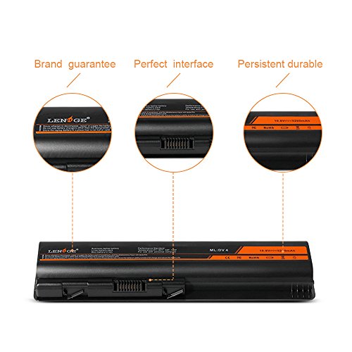 LENOGE Hochleistung Neu Akku Li-ion Ersatz Laptop Batterie Für HP Pavilion DV4 DV4-1000, DV4-2000, DV5 DV5-1000, DV6 DV6-1000, DV6-2000 Serie, geeignet für 484170-001 HSTNN-LB72 - 5