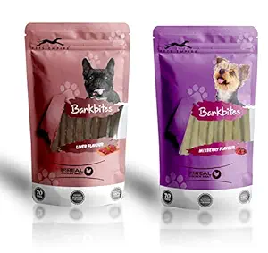Pets Empire Pet Food Dried Chicken Stick Good Tasted Dog Snack ( MIXBERRY Flavour + Liver Flavour ) 70 GMS x 2