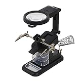 Gocheer lente terza mano lente ingrandimento professionale 3 mano stazione salda