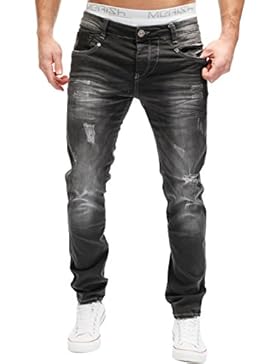 MERISH Herren Jeanshose Destroid Look Chino Regular Fit Jeans Hose Neu Trend J2001