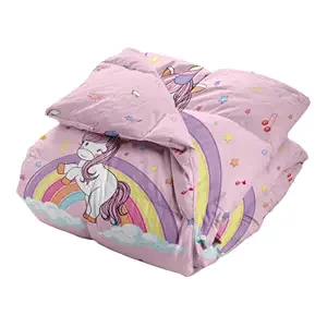 Polka Tots Kids Comforter 100% Microfiber Reversible Quilt Baby Blanket (Unicorn, 100 x 145 cm)