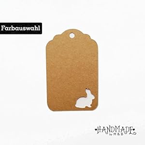25 Geschenkanhänger Papieranhänger Tags Etiketten Hase Ostern