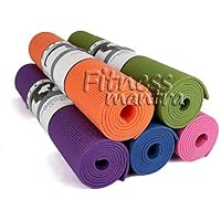 Fitness Mantra® Eco-Friendly, Anti-Slip 6MM Yoga mat for Gym Workout and Flooring Exercise Long Size. 6 MM Yoga Mat for…