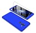 Produktbild Nokia 7 Plus Hülle 360 Grad Blau Ultra Dünn Alles Inklusive Schutz 3 in 1 PC Telefon Cover Case +Frei Hartglas Glasfilm Schutzfolie JOYTAG-Blau