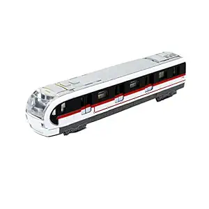 Tootpado Diecast Train for Kids High Speed Bullet Train Model Pull Back Action 7 Inch Long with Music - White (1TNG522)