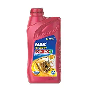 MAK Lubricants 4T Zipp API SL 10W-30 Engine Oil for Bikes (1 L)