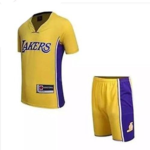 Basketball Shirt &amp; Shorts -Cool Sportswear Sports Clothing-Top DesignNBA Jersey (Yellow, Asian XL（Close to UK M）)