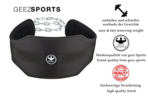 Geez Dip Gürtel von Sportlern für Sportler I Dipgürtel für Zusatzgewicht bei Klimmzug oder Dips - 4