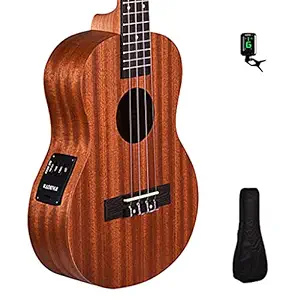 Kadence Concert Sized Ukulele 24inch (Built in Equalizer) With Bag and Tuner (Mahagony Wood)