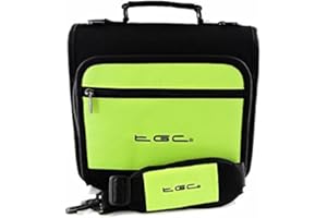 New Shoulder Carry Case Bag for the SDVD1030 10" Portable Swivel Screen DVD Player by TGC ® (Electric Green & Black)