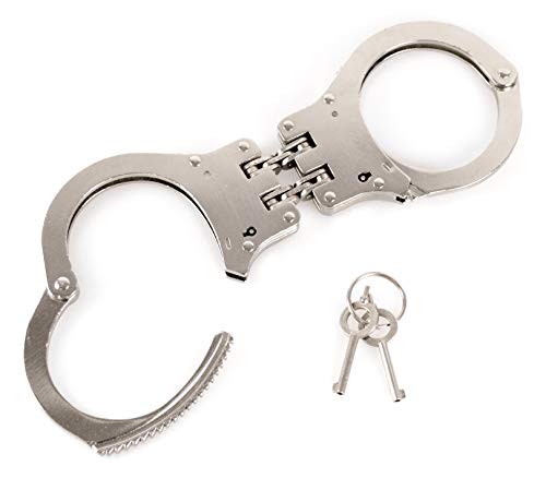 SDG Esposas de policia, cadena doble, acero cromado