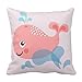 Produktbild TUC GGH Generic Baumwolle Leinen Quadratisch dekorativer Überwurf-Kissenbezug Kissen Kissenbezüge für Cute Dolphin (10) 40,6 x 40,6 cm, cute24, 40,6 x 40,6 cm (16 x 16 Zoll)