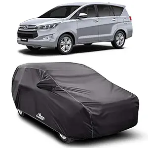 ROYALS CHOICE Water Resistant Car Cover for Toyota Innova (Gray with Mirror Pocket)