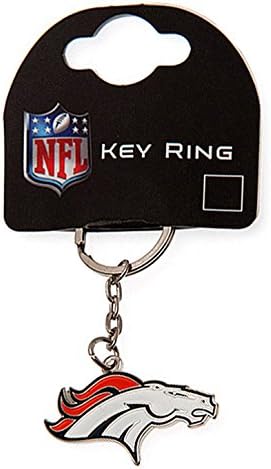 NFL Denver Broncos Official Crest Metal Keyring (One Size) (Multicoloured)