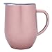 Produktbild Grapes Garden Weingläser, Isolierter Thermobecher Edelstahl Kaffeebecher Trinkbecher aus Metall 266ml Ideal für Rotwein Cocktail Liköre Softdrinks Spülmaschinenfest Roségold