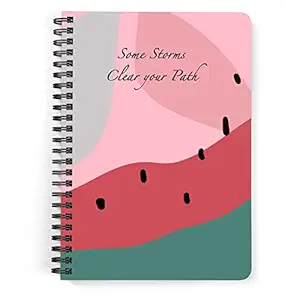 Drapvision Ultra-Premium Soft Notebook | 100 GSM Fine Paper | Unruled (Plain) | Write, Draw, Art, Sketch, Gift - All Purpose Notebook | Size: A5 (14x21 cms) | Design: Storms Make Way