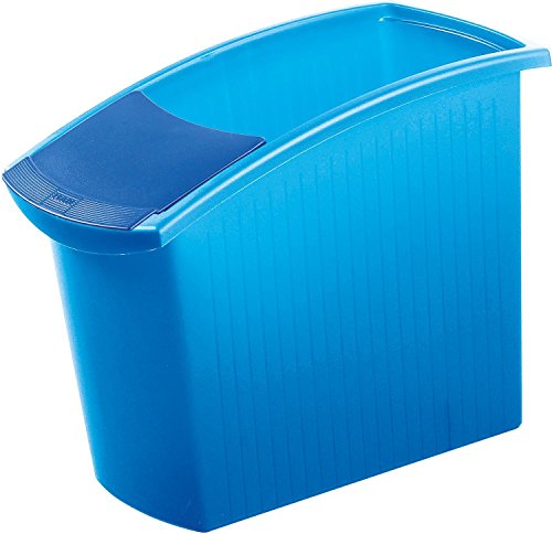 HAN 1840-64, Papierkorb MONDO, Schick, Ergonomisch, Rechteckig und Schlank, 18 Liter, transluzent-blau - 3