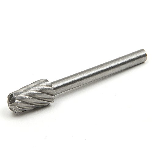 Fortag 10 tlg HSS Fräser-Set Gravieren Fräser Bit Hartmetallschneider Rotary Burr für Proxxon Dremel Schleifen Polieren Multifunktionswerkzeug - 5