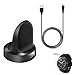 Produktbild Ersatz Gear S3 Classic/Frontier Kabellose Ladeschale Dock + Samsung Gear S3 gehärtetem Glas Displayschutzfolie (2 Stück) für Samsung Galaxy Gear S3 Classic sm-r770/S3 Frontier sm-r760/S3 Frontier sm-r765 Smartwatch + 0,8 Kabel