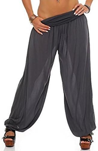 Ladies Women Italian Lagenlook Plain Cotton Trousers Pants Boho Harem Ali Baba Trouser Pants Joggers