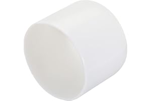 sourcing map 4pcs Rubber End Caps 50mm ID Vinyl Round Tube Bolt Cap Cover Screw Thread Protectors White