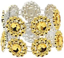 10pcs Double-deck Sunflower Bling Rhinestone Napkin Ring (10pcs)