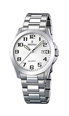 Festina Homme Analogique Quartz Montre avec Bracelet en Acier Inoxydable F16376-7