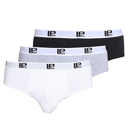 Lower East Le221, Bóxer para Hombre, Pack de 3, Multicolor (Weiß/Schwarz/Grau), X-Large
