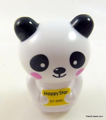 PartyErasers Noir et blanc, panda forme animale crayon