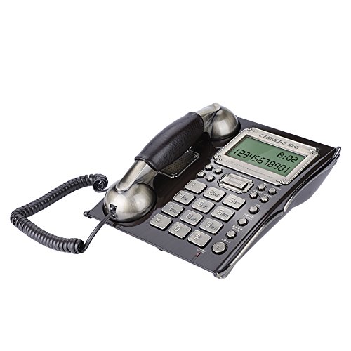 Richer-R Téléphone Filaire dans Un Design rétro, téléphone Fixe Vintage/Téléphone fixé au Mu Richer-R Téléphone Filaire dans Un Design rétro, téléphone Fixe Vintage/Téléphone fixé au Mu