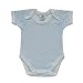 BabywearUK Blue Stripe Env Neck Short sleeve Body vest - 0-3months - British Made