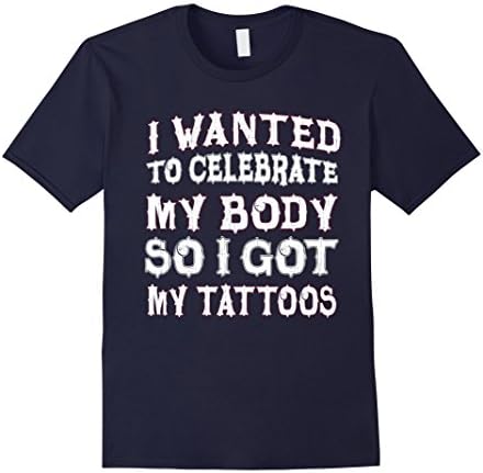 Men's N- So I Got My Tattoos T-Shirt XL Navy