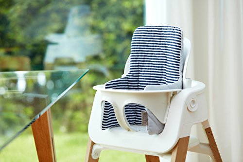 Preisvergleich Produktbild KraftKids Sitzverkleinerer Streifen dunkelblau Hochstuhl Hochstuhleinlage