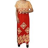Indiatrendzs Women Cotton Nighty Printed Summer Nightwear Long Nightdress (chest : 46)