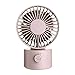 Produktbild Büroventilator Silent Desk Mini Blade Doppel-USB-Ladefach Für Schüler Kleiner Ventilator, Pink